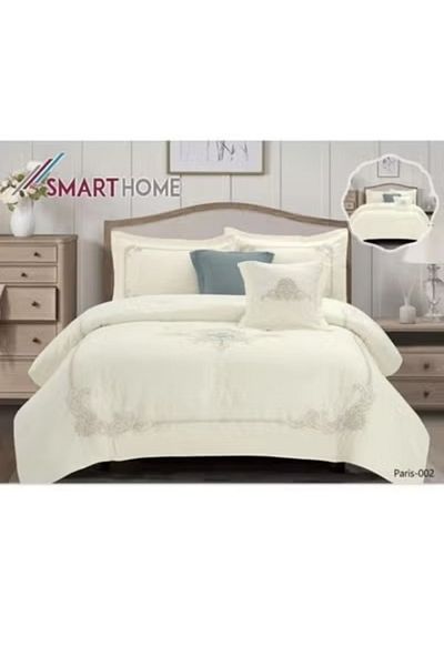 smart home Embroidered two-sided quilt set, two-sided mattress, consisting of 6 pieces