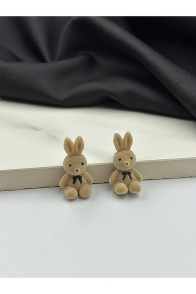 Lumiera Milky Coffee Cute Rabbit Earrings