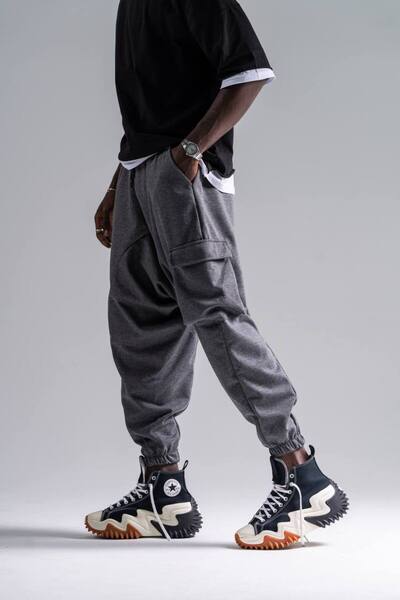 Superbluemexico Cargo Pocket Baggy Sweatpants Trousers