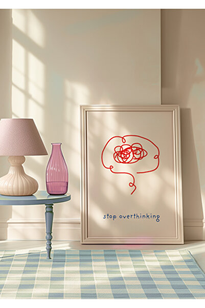 DES VU PRINT Stop Overthinking, Pinterest Temalı Çerçevesiz Poster