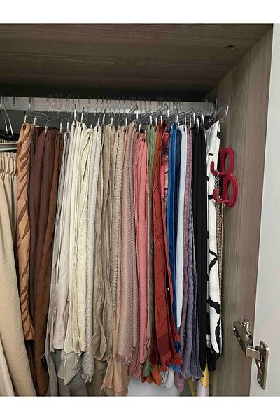 Askıcı 25Pcs Clear Rectangle Shawl Scarf Towel Rack