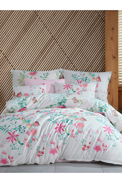 NazeninHome Ranforce Vilatis Bračni 100% pamuk Set posteljine | Čaršav pakovanja