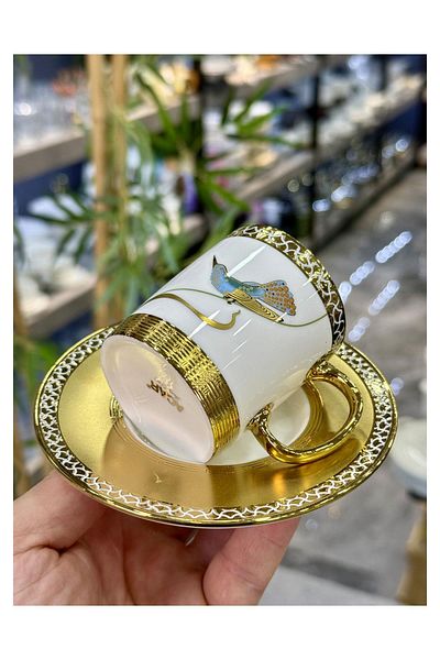 Doğudeko Starling Luxury Porcelain Set of 6 Cups
