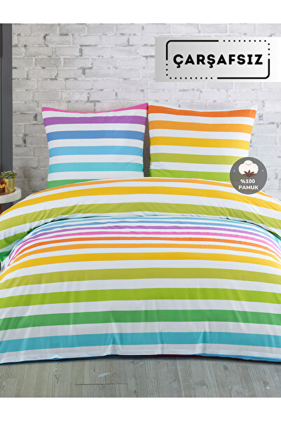 NazeninHome طقم غطاء لحاف مزدوج من رانفورس رينبو مصنوع من القطن بنسبة 100% | ...