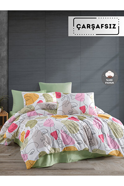 NazeninHome Ranforce Ruby Bračni Set navlaka za poplun 100% pamuk | Čaršav s