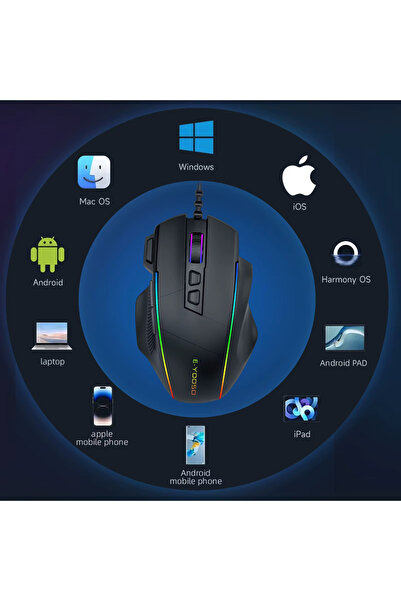 e-yooso X-49 RGB 12400 Kablolu Oyuncu Mouse