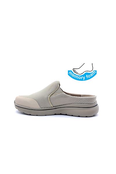 KİNG PAOLO Ανδρικές παντόφλες Sabo Memory Foam Ανατομικές Κλειστές Μπεζ