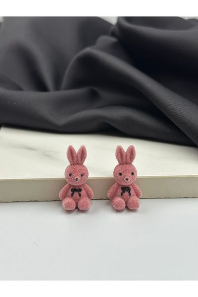 Lumiera Pink Cute Rabbit Earrings