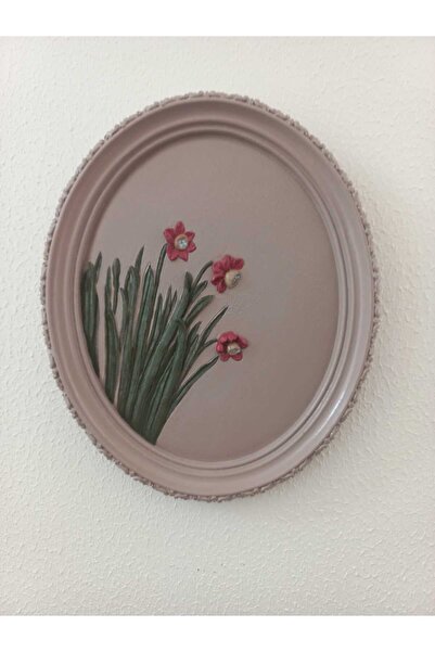 ZE DEKORASYON OVAL TABLO-SİSAL RENGİ-21CMX17.5CM