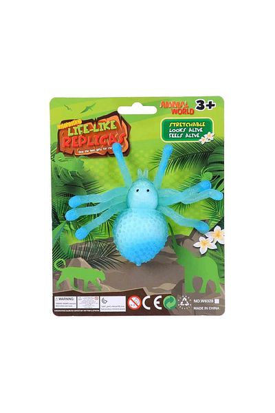 FEN TOYS Spiderphosphorescent Glowing 40 cm Extending Flexible Elastic Toy 18cm Spider Pull 40 cm Extend