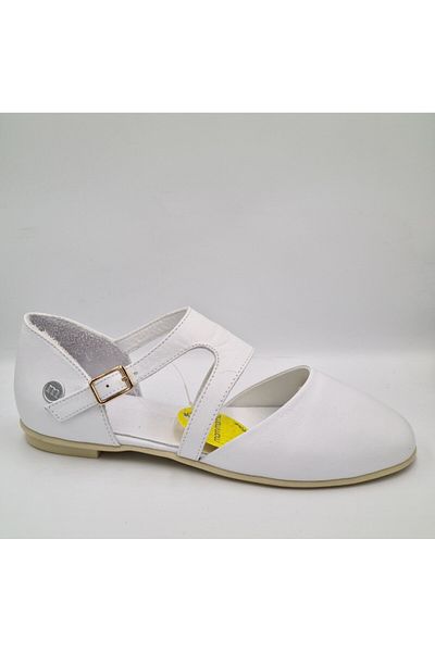 Mammamia D25YA-885 Pantofi de zi cu zi pentru femei din piele naturală albă