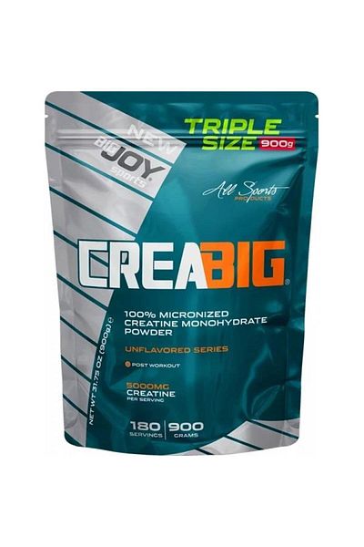 Bigjoy Sports Creatine Creabig Creatine Powder 900 Gr 180 Servings Double Size 100% Micronized Monohydrate Creatine