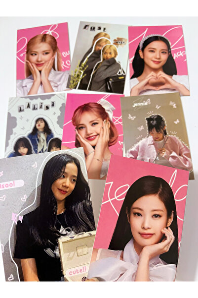 Pankart Evi مجموعة بطاقات صور Kpop Blackpink مكونة من 8 قطع وديكور لوحة