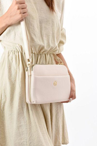 H&D COLLECTİON Πολύχρηστη τσάντα ώμου με επένδυση με μακρύ λουράκι 4 θέσεων 1408
