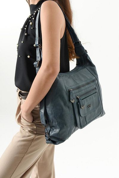 Baginn Geantă de umăr damă din piele vegană Rucsac Utilizare funcțională 30 cm lățime 25 cm înălțime