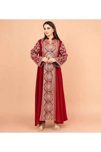 IKKXA Modern Embroidered Jalabiya