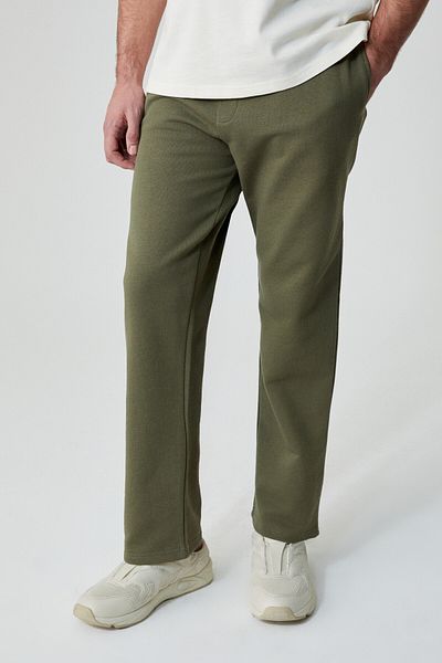 GRIMELANGE Alphara Men's Organic Cotton Regular Khaki Sweatpants