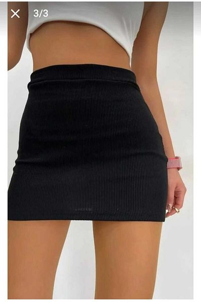 Butik Fusta mini otomană neagră Merrline pentru femei
