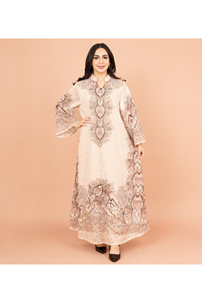 IKKXA جلابية مطرزة بنقشة زهور