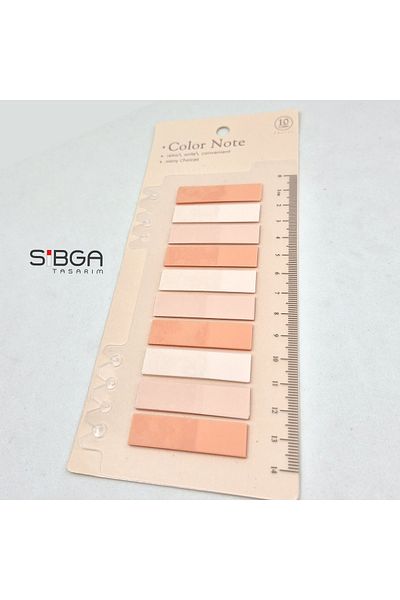 sibga tasarım Transparent Colored Post-It Note Paper - 200 Sheets Bookmark Sticker