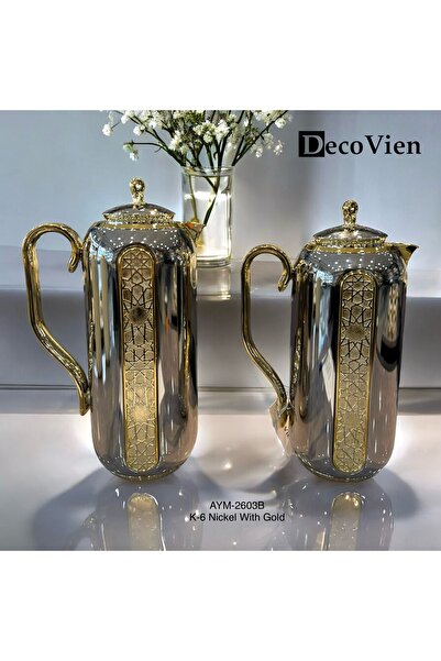 Olca AYMET HOME ÖZEL LÜX İÇİ CAM TERMOS 2 Lİ TAKIM (2603B)