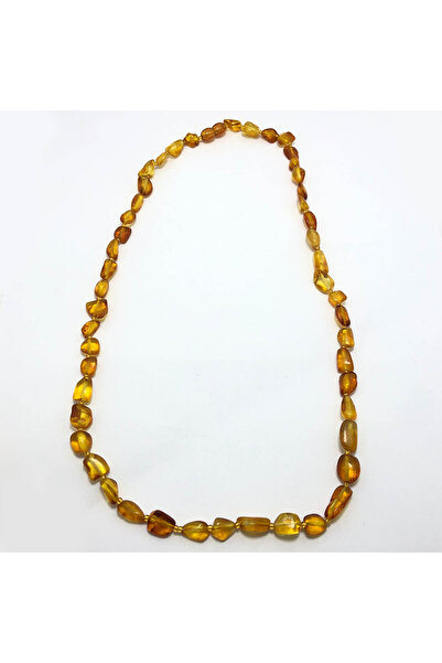 Natural Kehribar طقم قلادة وسوار للجنسين من ليتوانيا بلطيق - 0-4 سنوات، 32-34...