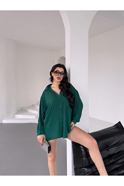 Paw Garage Γυναικείο πουκάμισο με μία τσέπη Flory Ayrobin oversized