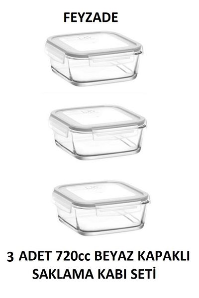 LAV Feyzade Fresco Storage Container Set 3 Pieces 720Cc (Frs-247)