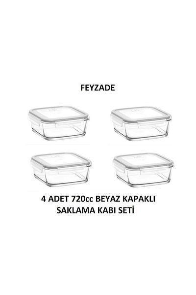 LAV Feyzade Fresco Storage Container Set 4 Pcs 720Cc (Frs-247)