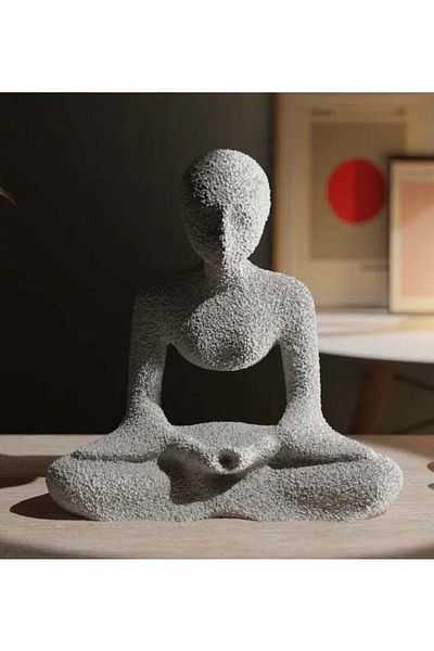 3D Brothers Wisdom and Deep Meditation Monk Statue