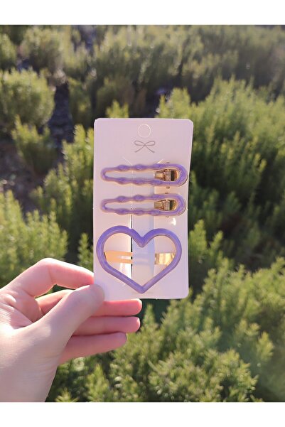 Nuasya Set of 3 Lilac Gold Detailed Buckles