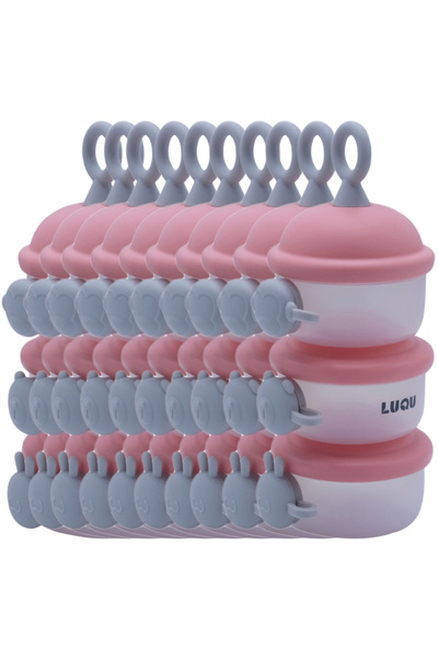 LUQU BABY عبوة حليب مجفف بفتحة جانبية - وردي - عبوة من 10 قطع