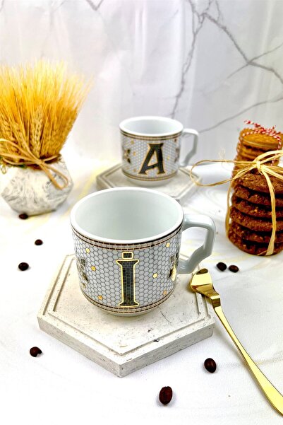 ARTER Home كوب بورسلين هيرموني مونوغرام - حرف I