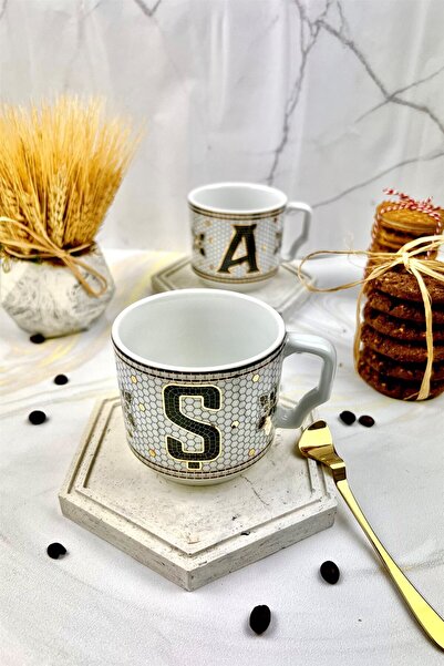 ARTER Home كوب بورسلين هيرموني مونوغرام - حرف S