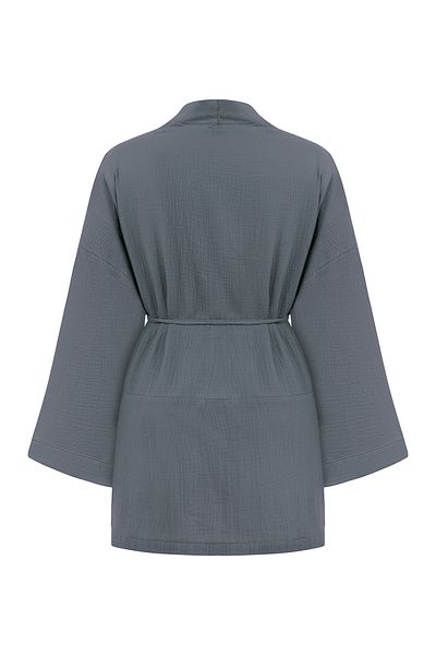 praye Smoked Muslin Kimono - Pocketed