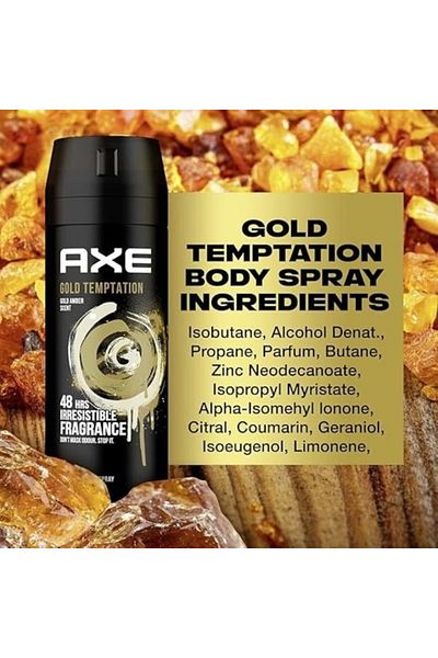 Axe Gold Oud Wood & Dark Vanilla Deodorant Body Spray 150 ml X 3