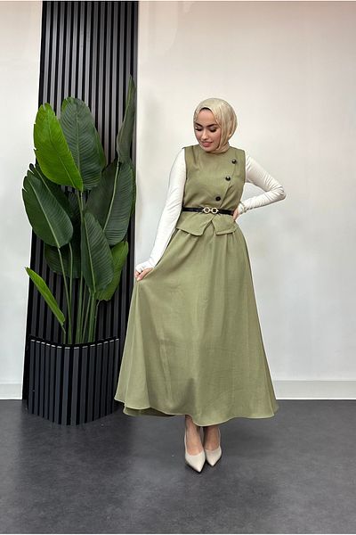 HB MODA COLLECTİON Γιλέκο Hijab Σετ