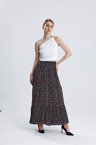 Gökçe Giyim Florencia Viskon Katlı Etek