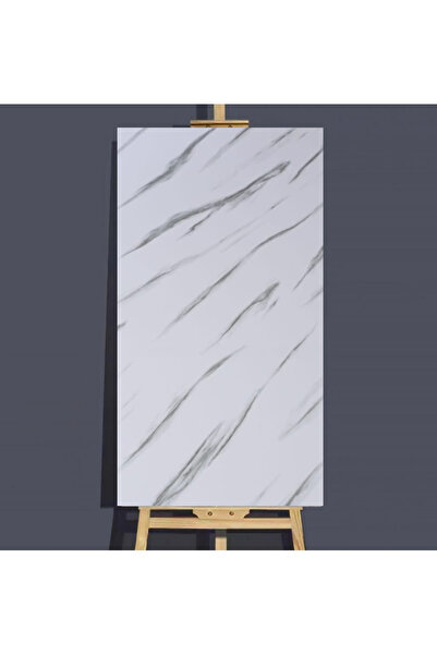 UKAB DEKOR 30x60 cm (0,18 m²) Kendinden Yapışkanlı Beyaz Mermer Görünümlü Dek...