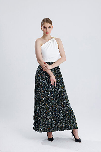 Gökçe Giyim Florencia Viskon Katlı Etek