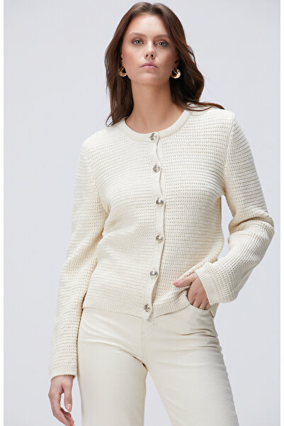 Network Kırık Beyaz Triko Ceket