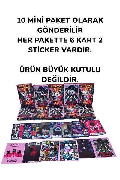 RedroX Squid Game 2. Season Special |   Total 60 Cards in 10 Boxes 20 Stickers Game Cards