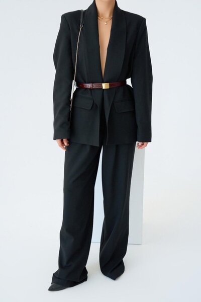 JANES Яке с леопардова подплата – черно