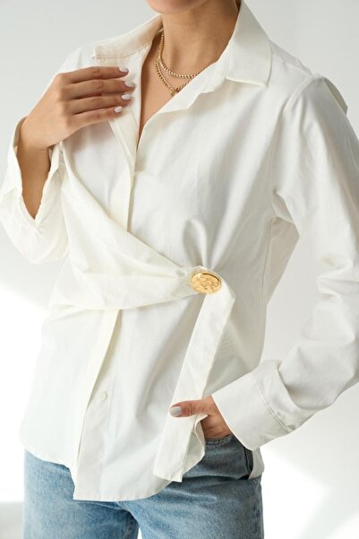 ALPACO Cămașă cu șireturi - Ecru -COLECȚIE