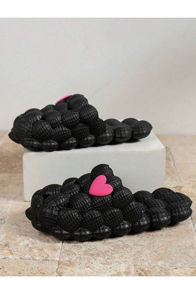 La Saade Y2K Imported Buble Heart Design Slippers