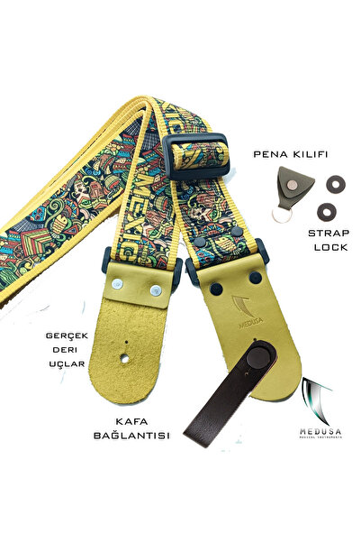 MEDUSA MEXICAN MODEL ELEKTRO GİTAR ASKISI (TÜM GİTARLARLA UYUMLUDUR)