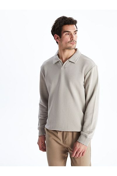 LC Waikiki Ανδρικό φούτερ με μακρυμάνικο γιακά LCW Vision Polo