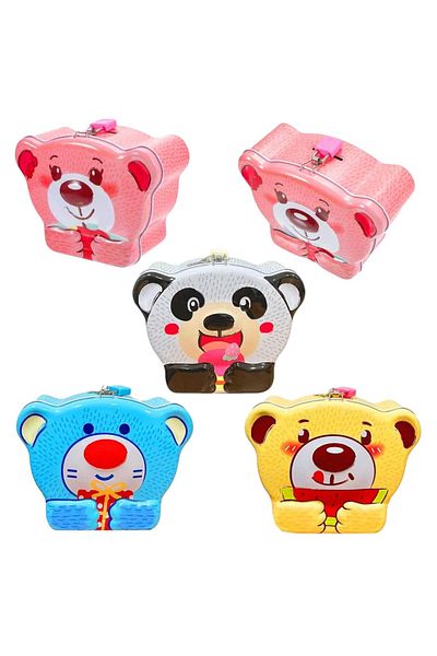 HUN I Chose I Bought Panda Teddy Bear Locked Metal Piggy Bank 3