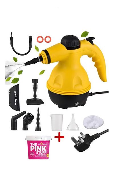 Denx Portable Handheld Steam Cleaner 1200w Multifunctional High Temperature 9pcs with Magic Sticker Gift