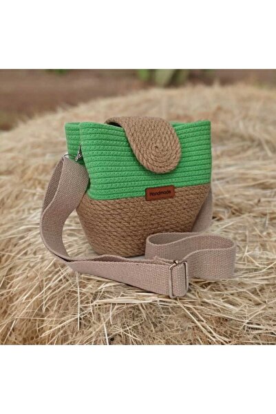 Hediyeninellitonu Geanta lucrata manual Geanta de paie Geanta de umar dama 10...